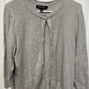 Ellen Tracy Light Gray Knit Sweater